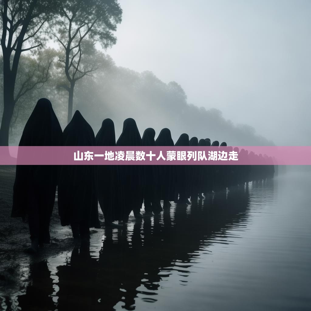 山东一地凌晨数十人蒙眼列队湖边走
